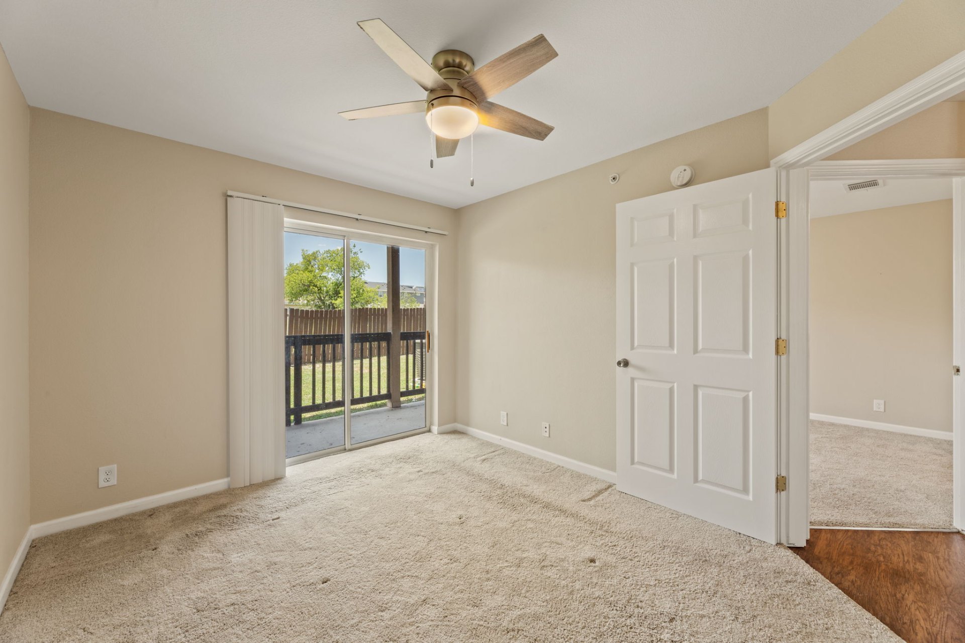 Bedroom with patio
